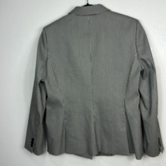Antonio Melani Houndstooth Black And White Single Button Closure Blazer Size 14 - Picture 5 of 10